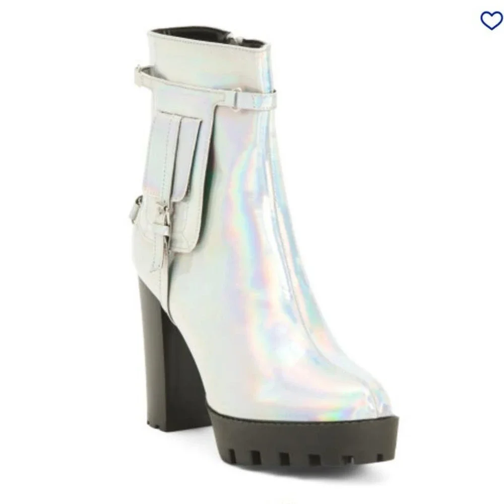 Yoki Elan Metallic Heeled Booties